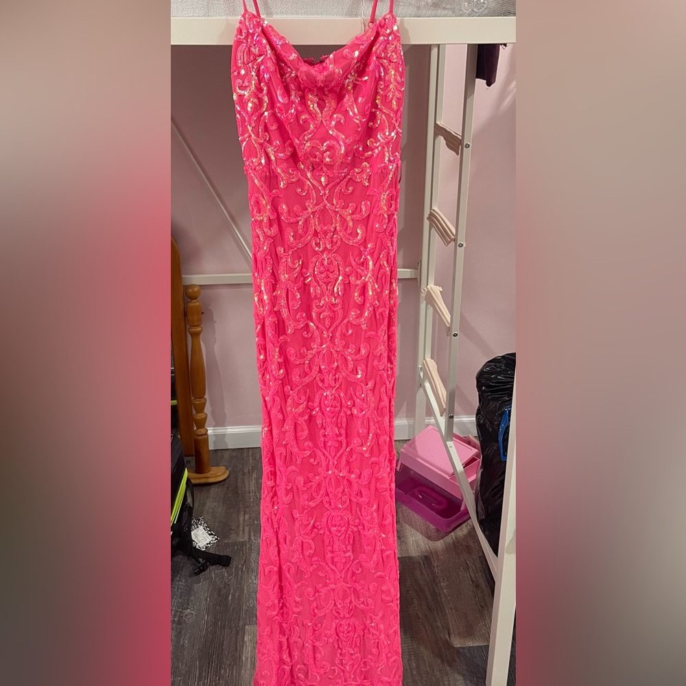Windsor Pink Sequin Formal Dress